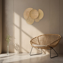 Decoração Parede Boho Composição Cestos de Palha