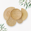 Decoração Parede Boho Composição Cestos de Palha