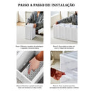 Kit Com 6 Caixas de Sapato Dobrável Armazenamento Transparentes