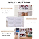 Kit Com 6 Caixas de Sapato Dobrável Armazenamento Transparentes