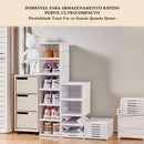 Kit Com 6 Caixas de Sapato Dobrável Armazenamento Transparentes