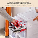 Kit Com 6 Caixas de Sapato Dobrável Armazenamento Transparentes
