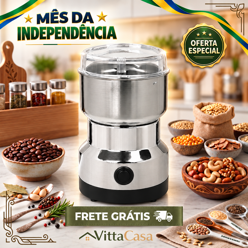 Moedor Triturador Elétrico em Inox - UltraGrind Multifuncional